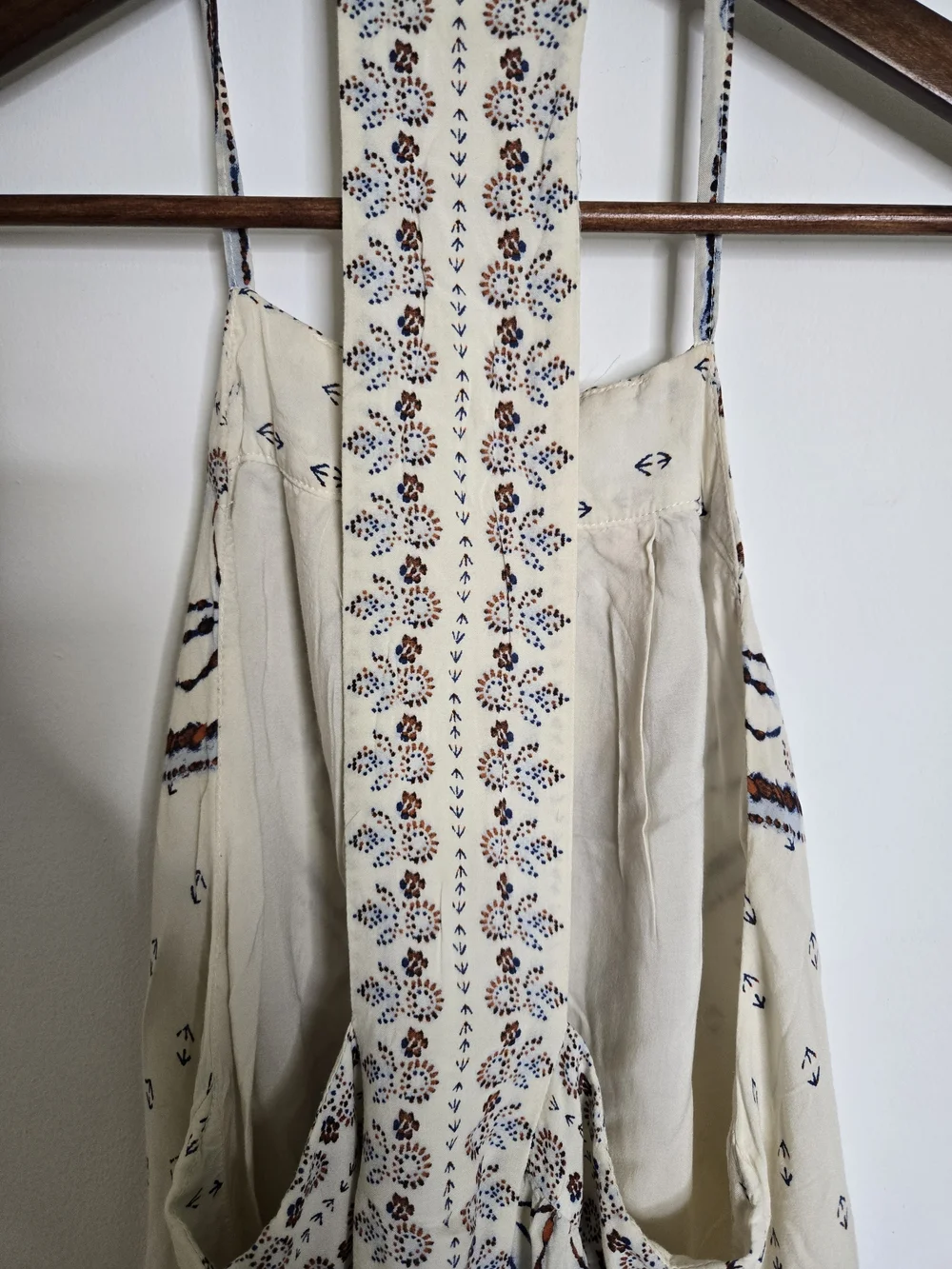 Urban Outfitters Ecote Boho Embroidered Open Back Halter Mini Dress Size S
